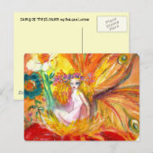 Carte Postale FAIRY OF THE FLOWERS Red Yellow Imaginaire (Devant / Derrière)