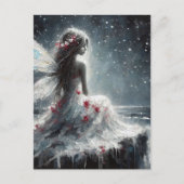 Carte Postale Fairy on a Seaside Cliff in a White Dress (Devant)
