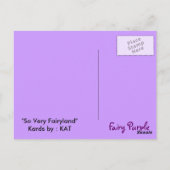 Carte Postale fairy Purple (Dos)