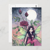 Carte postale Fairy Rose de nuit (Devant / Derrière)