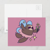 Carte Postale Fairy Sloth (Devant / Derrière)