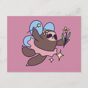 Carte Postale Fairy Sloth