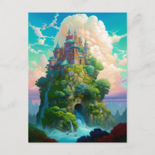 Carte Postale Fairy Tale Castle Imaginaire Art