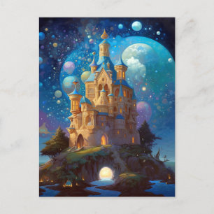Carte Postale Fairy Tale Castle Imaginaire Art