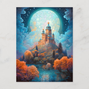 Carte Postale Fairy Tale Castle Imaginaire Art