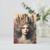 Carte Postale Fairy Tale Woman with Castle on Her Head (Debout devant)