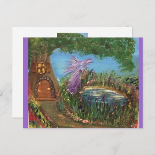 Carte Postale Fairy Tree House par Harmony (Devant / Derrière)