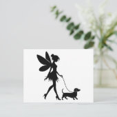 Carte Postale Fairy Walking Dachshund (Debout devant)
