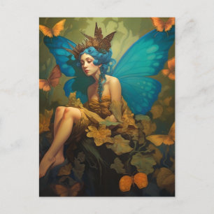 Carte Postale Fairy Woman Imaginaire Art