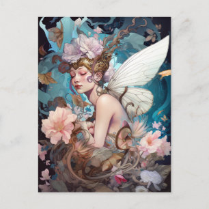 Carte Postale Fairy Woman Imaginaire Art