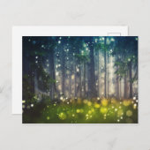 Carte Postale Fairytale Forest Tree Nature Paysage Art (Devant / Derrière)