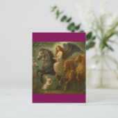 Carte Postale Fairytale Horses and Angel Postcard (Debout devant)