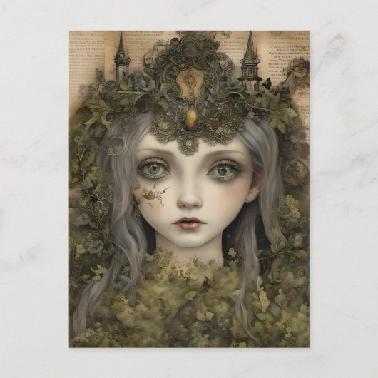 Carte Postale Fairytale Moss Princess (Devant)
