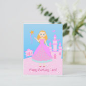 Carte Postale Fairytale Princess à Pink Birthaday (Debout devant)