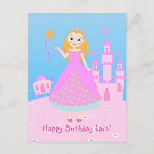 Carte Postale Fairytale Princess à Pink Birthaday