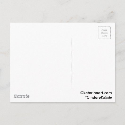 Carte Postale Fairytale Princess Castle slipper en verre POSTCAR (Dos)