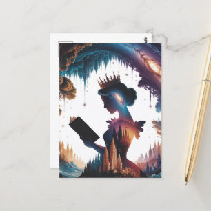 Carte Postale Fairytale Queen Reading