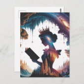 Carte Postale Fairytale Queen Reading (Devant / Derrière)