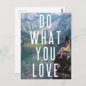 Carte Postale Fais ce que tu aimes | Aventure moderne en Bavière (Devant / Derrière)