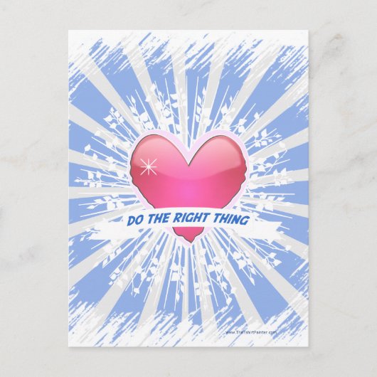 Carte Postale Fais ce qui est juste (Devant)