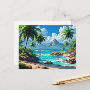 Carte Postale Fais de beaux rêves, Paradis Tropical,