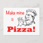 Carte Postale Fais de Mien une pizza ! (Devant)