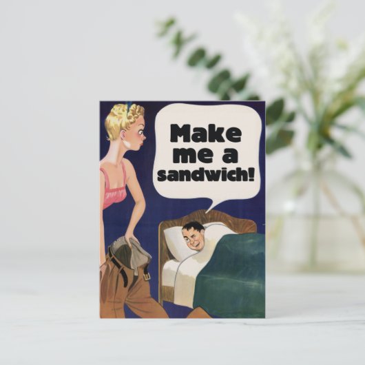 Carte Postale Fais-moi un sandwich (Debout devant)