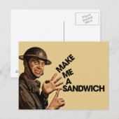 Carte Postale Fais-moi un sandwich (Devant / Derrière)