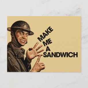 Carte Postale Fais-moi un sandwich