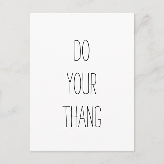 Carte Postale Fais Ton Thang. Devis motivationnel (Devant)