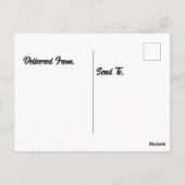 Carte Postale faisan avec arbre de noël et cadeaux (Dos)