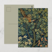 Carte Postale Faisan d'arbre boisé William Morris (Devant / Derrière)