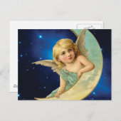 Carte Postale Faisceau de lune - Collage d'angle et de lune (Devant / Derrière)