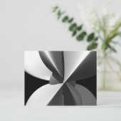 Carte Postale Faisceau Noir & Blanc fin Abstrait Fractal (Debout devant)