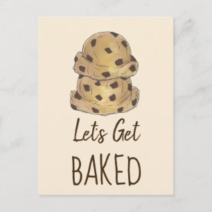 Carte Postale Faisons cuire du chocolat chip Cookie Dough Foodie