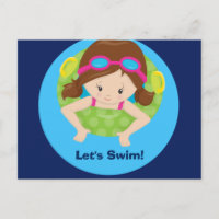 Faisons de la natation Fille Anniversaire Fête de 