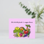 Carte Postale faisons la danse des fruits n veggie (Debout devant)