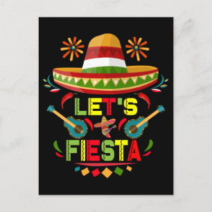 Carte Postale Faisons la Fête Chapeau Fiesta Joyeux Cinco De May