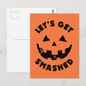 Carte Postale Faisons tomber - Citation d'Halloween (Devant / Derrière)