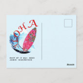 Carte Postale Faisons une fête d'anniversaire de surf de planche (Dos)