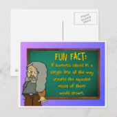 Carte Postale fait amusant : (Devant / Derrière)