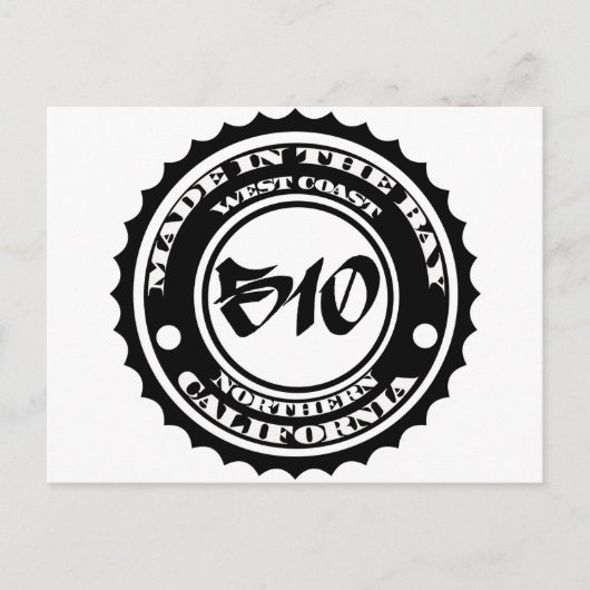 Carte Postale Fait dans le 510 (Devant)