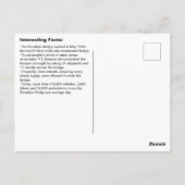 Carte Postale Fait intéressant Brooklyn Bridge (Dos)