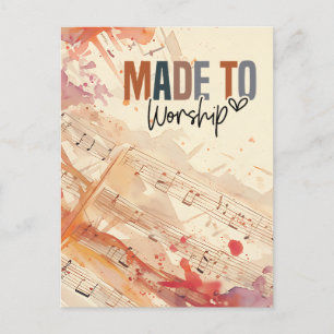 Carte Postale Fait pour adorer Citation chrétienne Psaume 95:1 B