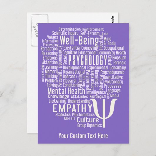 Carte postale faite sur commande de couleur de (Devant / Derrière)