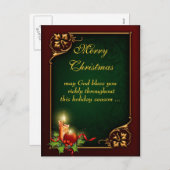 Carte postale faite sur commande de Joyeux Noël (Devant / Derrière)