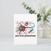 Carte Postale Faites attention (Neuron / Synapse) (Debout devant)