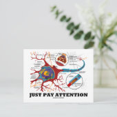 Carte Postale Faites attention (Neuron / Synapse) (Debout devant)
