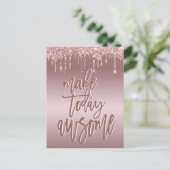 Carte Postale Faites aujourd'hui des devis superbes Rose Gold Pa (Debout devant)