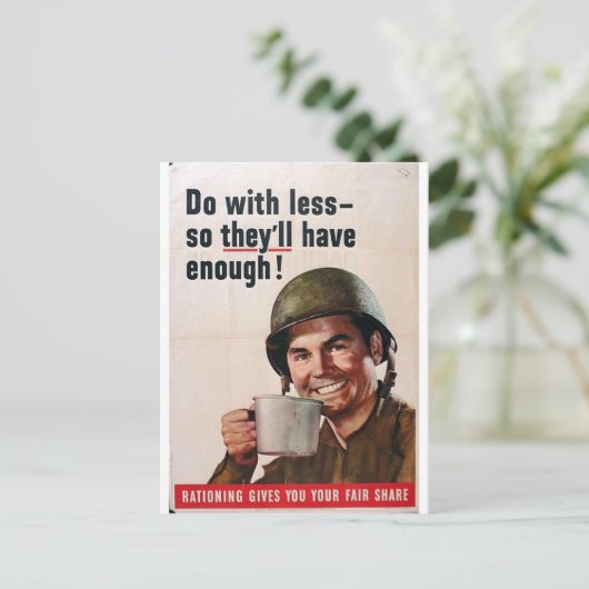 Carte Postale Faites Avec Moins ! (Debout devant)